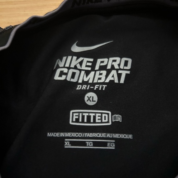 Nike Pro Combat Men’s Dri-Fit Black T-Shirt XL - Picture 2 of 4